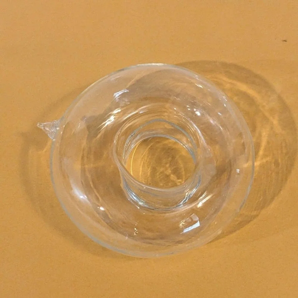 Restoration Hardware Gracious Flower Floaters Handblown Glass Set of 4 Clear Box